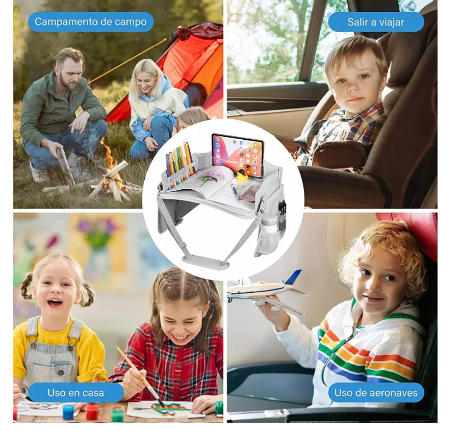 Foto 5 pulgar | Mesa Multifuncional Para Coche Con Bandeja De Viaje Niños
