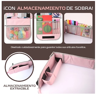 Foto 6 | Mesa Multifuncional Para Coche Con Bandeja De Viaje Niños Rosa