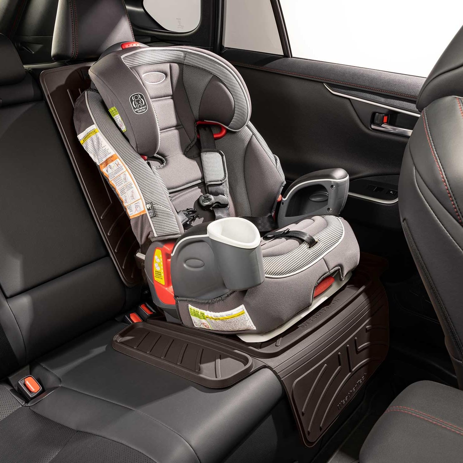 Foto 6 pulgar | Protector De Asiento De Coche Para Niños Weathertech Cocoa Con Respaldo - Venta Internacional.