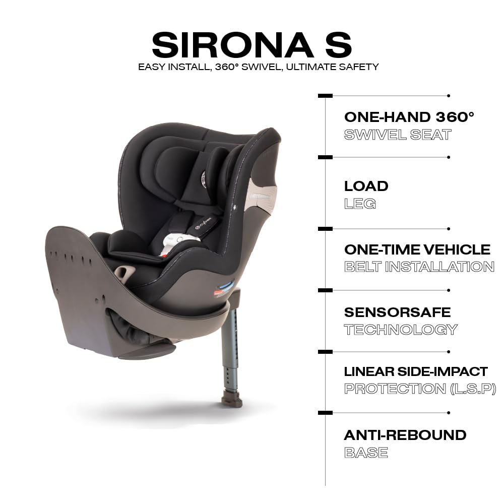 Foto 6 pulgar | Asiento De Coche Convertible Cybex Sirona S Con Rotación De 360° Urban Black - Venta Internacional.
