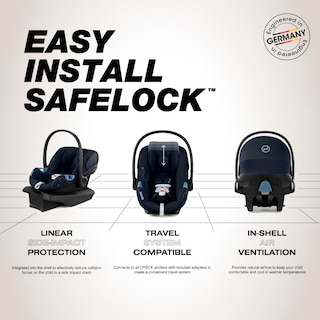 Foto 3 | Asiento De Coche Infantil Cybex Aton G Con Impacto Lateral Lineal Azul Océano - Venta Internacional.