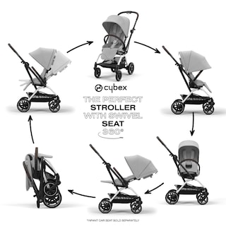 Foto 3 | Cochecito De Bebé Cybex Eezy S Twist +2 V2 Con Asiento Giratorio De 360° - Venta Internacional.