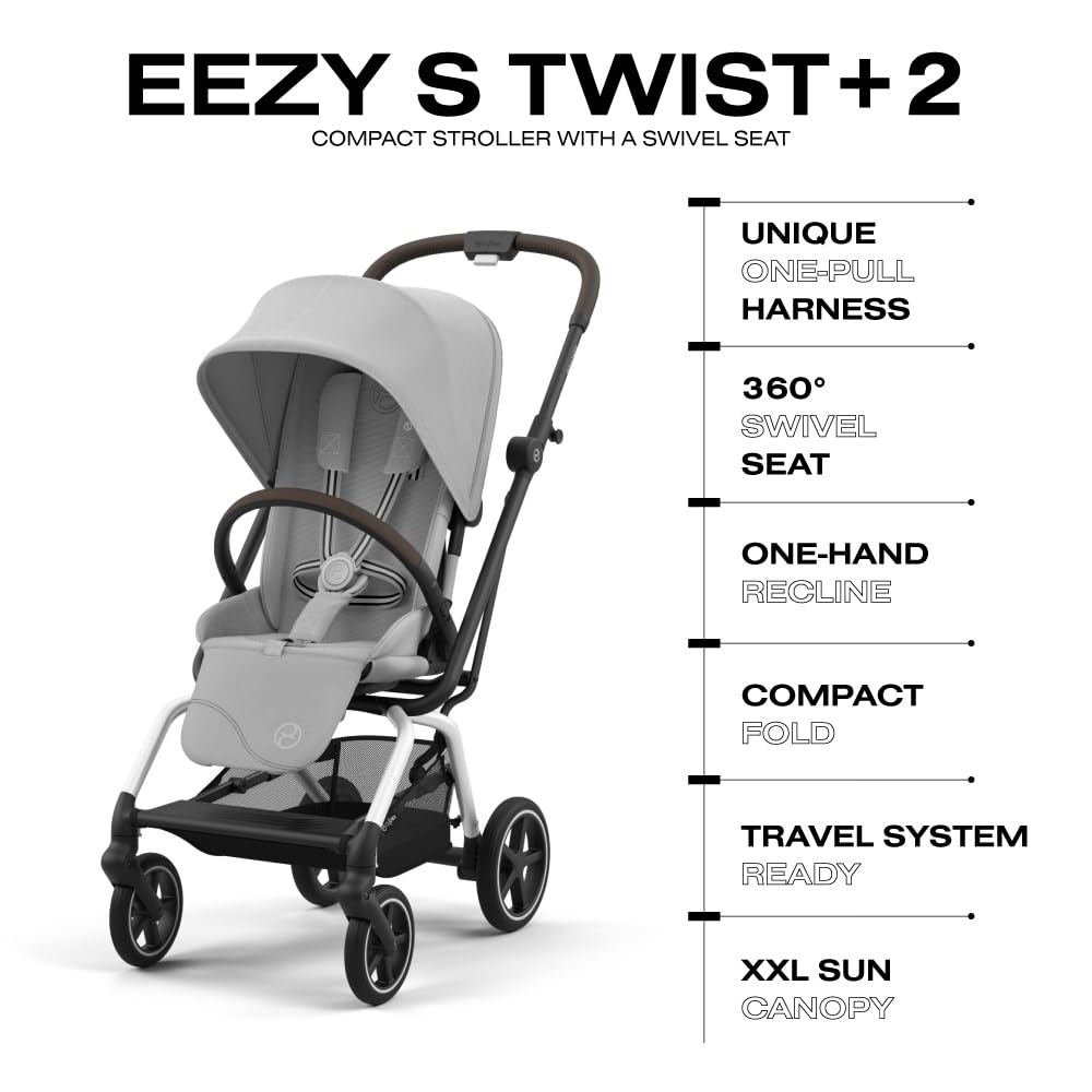 Foto 6 pulgar | Cochecito De Bebé Cybex Eezy S Twist +2 V2 Con Asiento Giratorio De 360° - Venta Internacional.