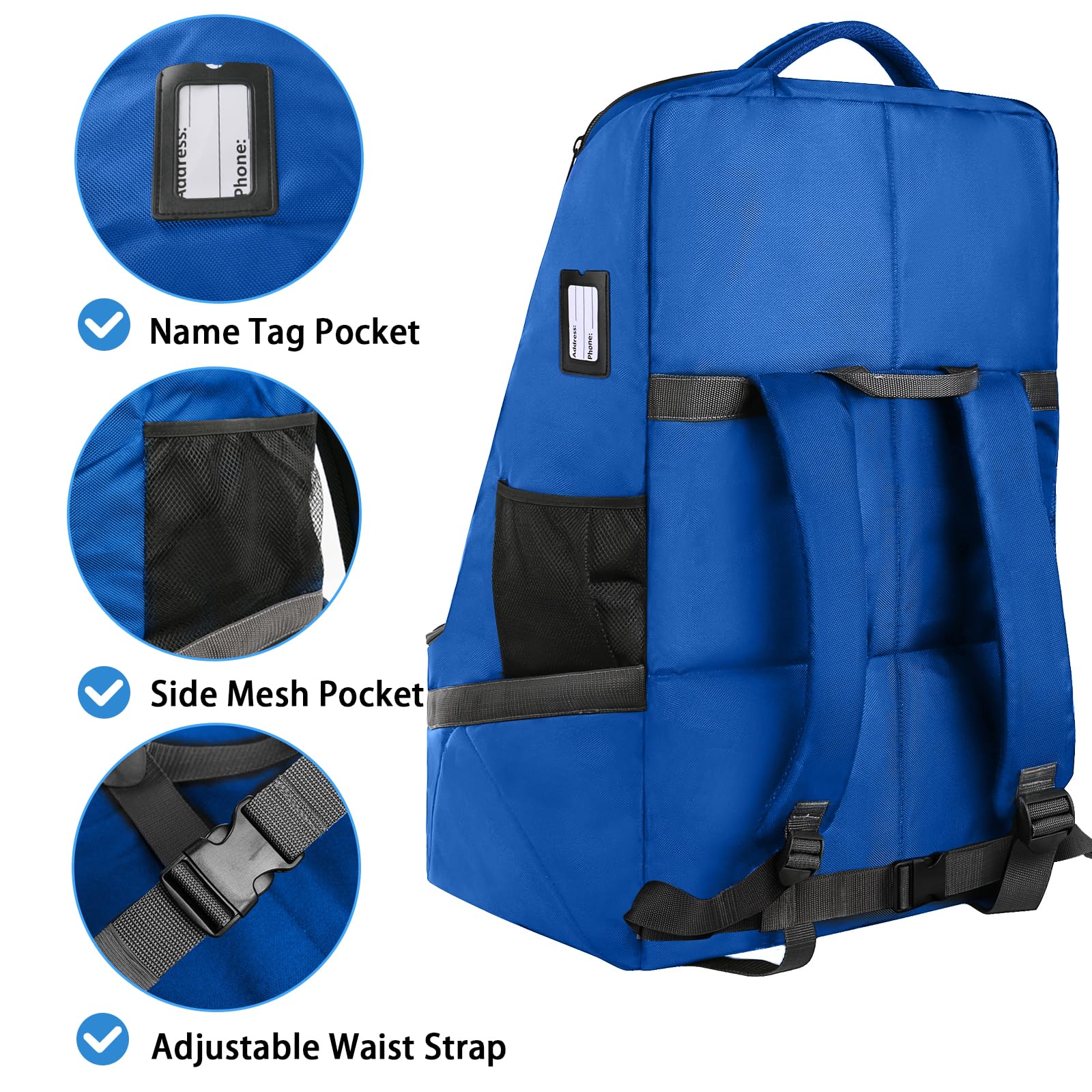 Foto 3 | Bolsa De Viaje Para Asiento De Coche Mochila Acolchada Yorepek Para Viajes Aéreos - Venta Internacional.
