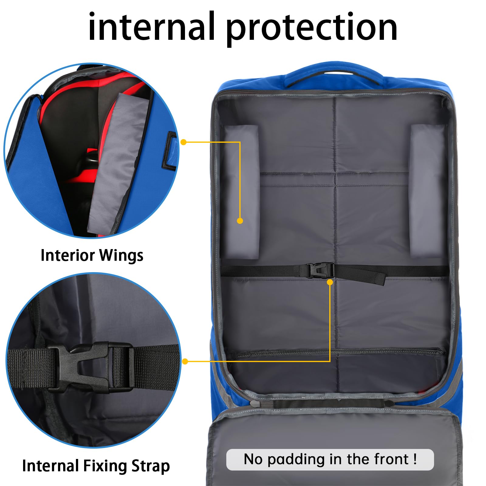 Foto 4 | Bolsa De Viaje Para Asiento De Coche Mochila Acolchada Yorepek Para Viajes Aéreos - Venta Internacional.