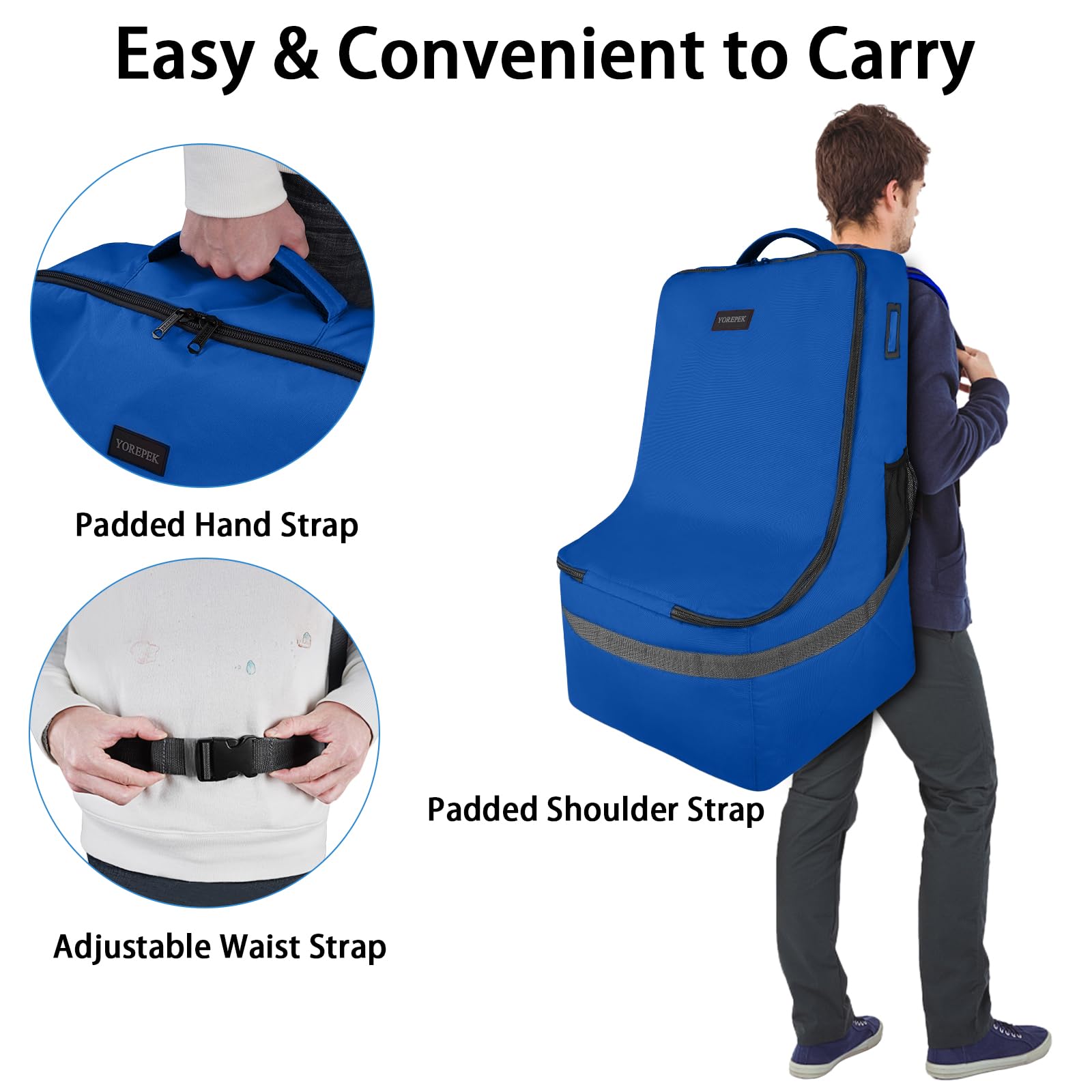 Foto 6 pulgar | Bolsa De Viaje Para Asiento De Coche Mochila Acolchada Yorepek Para Viajes Aéreos - Venta Internacional.
