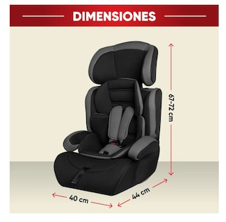 Foto 4 | Autoasiento Silla Booster Benjo Bebe Carro 9 A 36kg Color Negro Con Gris