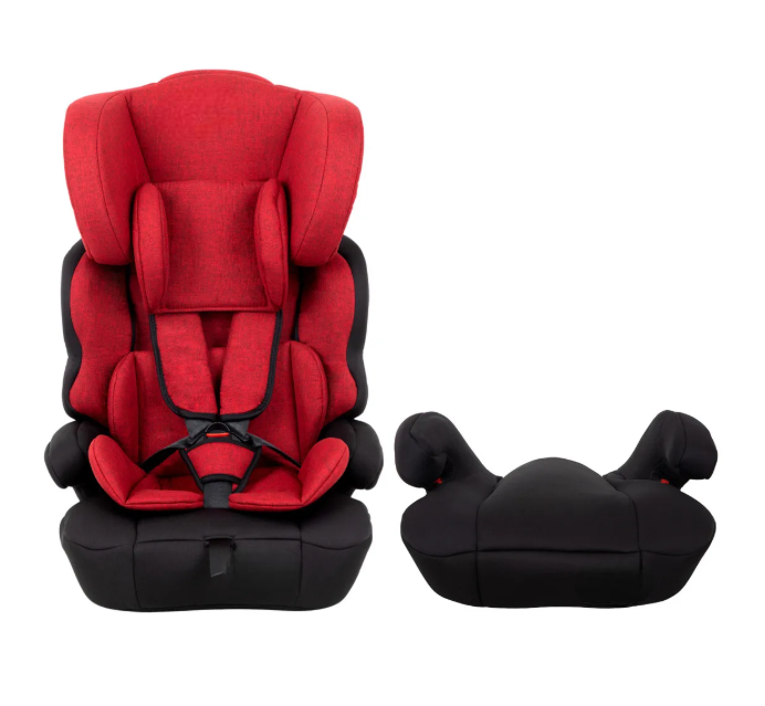 Foto 2 pulgar | Autoasiento Para Carro Silla De Bebe Seguridad 9m A 11 Años Color Rojo Liso