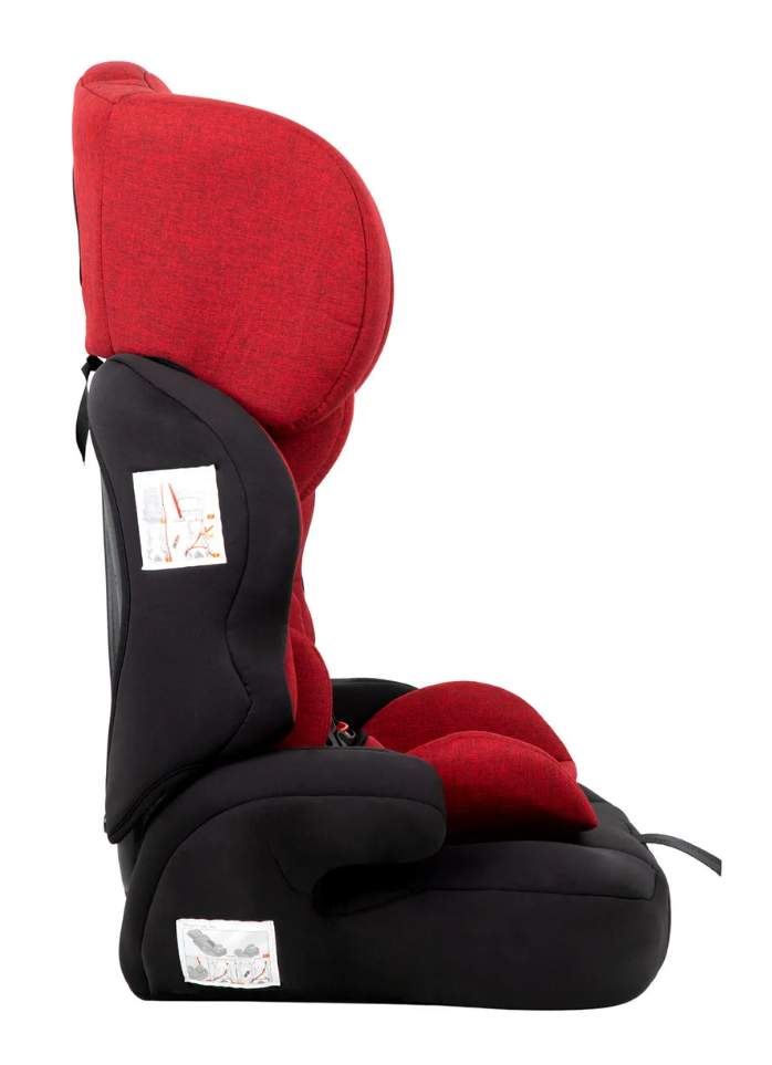 Foto 4 | Autoasiento Para Carro Silla De Bebe Seguridad 9m A 11 Años Color Rojo Liso