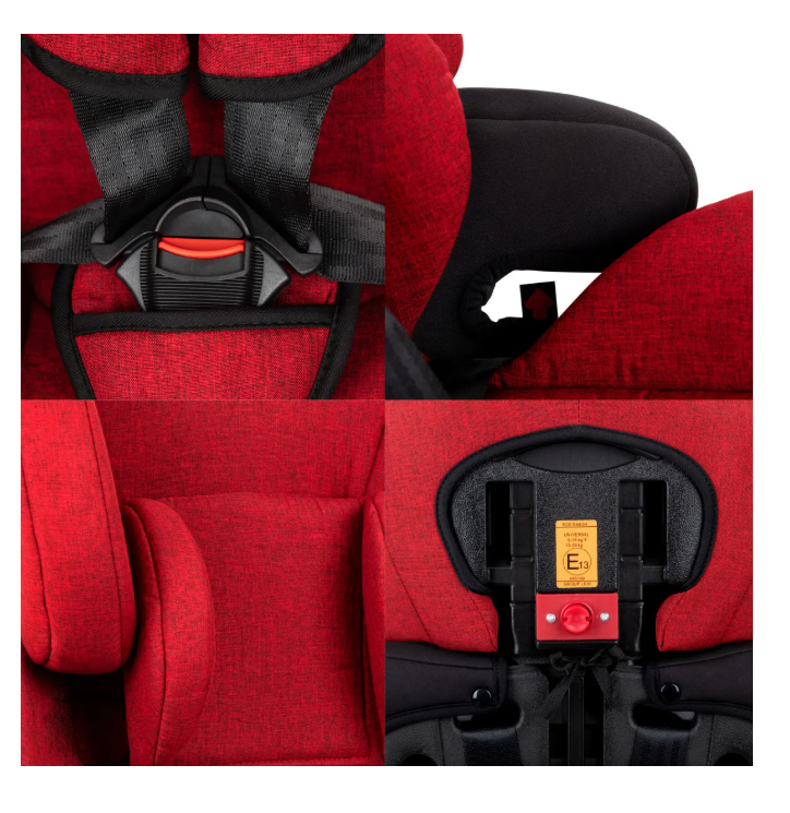 Foto 6 | Autoasiento Para Carro Silla De Bebe Seguridad 9m A 11 Años Color Rojo Liso