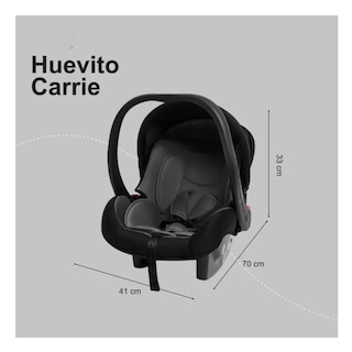 Foto 4 | Autoasiento Para Carro Huevito Porta Bebe Carrie Carrie Negro