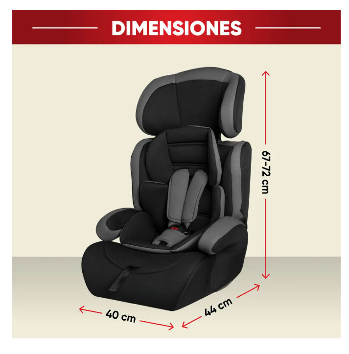Foto 4 pulgar | Autoasiento Booster  Benjo 9kg A 36kg Color Negro