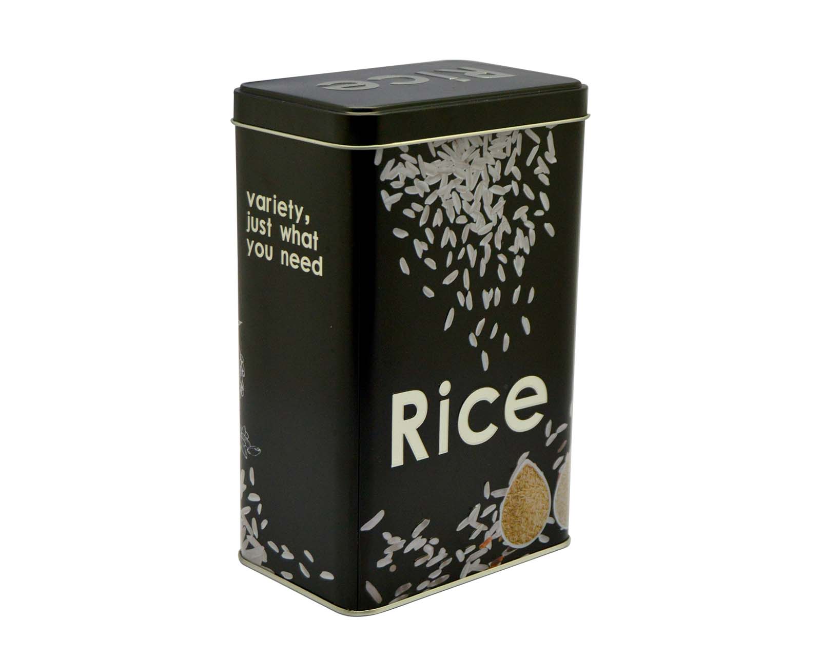 Foto 2 pulgar | Contenedor de Lata "RICE" 1.5 l Good & Good M25-LO0004 color Negro de Estaño