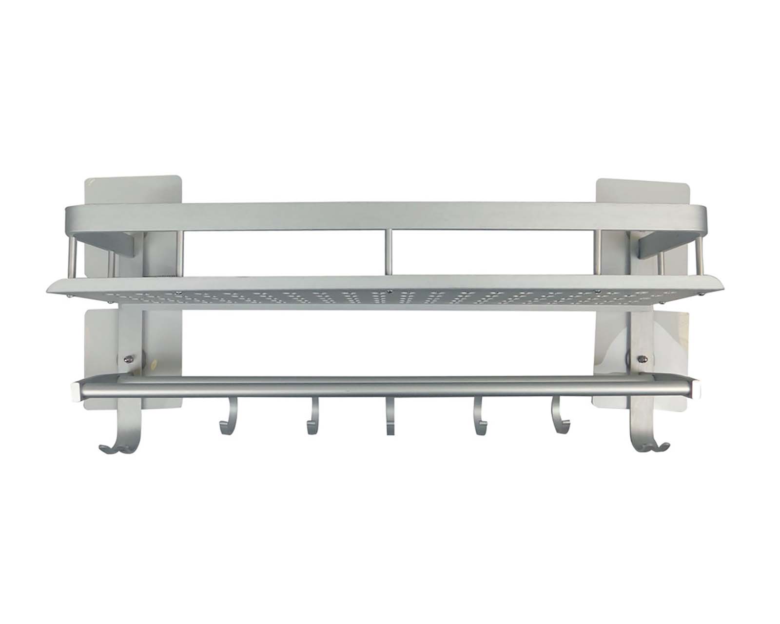 Foto 1 | Rack de Pared 2 Niveles con Ganchos Good & Good M31-EA0004 color Plata de Aluminio