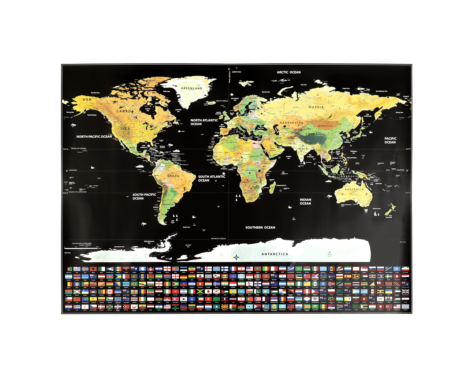 Foto 4 pulgar | Mapa Mundial para Rascar 82x59 cm Redlemon 79757 Multicolor