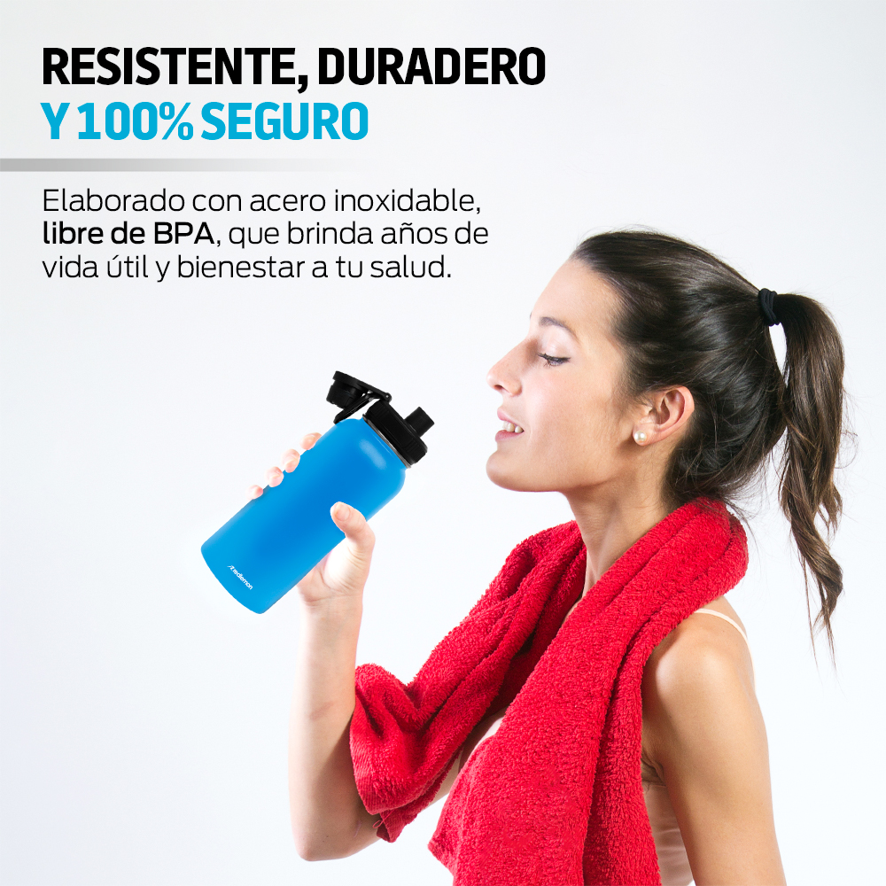 Foto 5 | Termo de Acero Inoxidable 940 ml Redlemon 79051 Azul