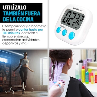 Foto 3 | Cronómetro de Cocina Digital con Temporizador Redlemon 79735 Blanco