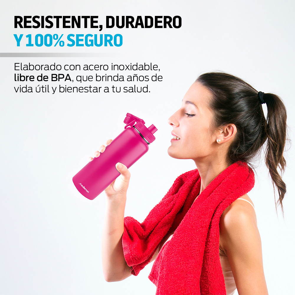 Foto 5 | Termo de Acero Inoxidable Térmico 1.2 l Redlemon 79053 Rosa