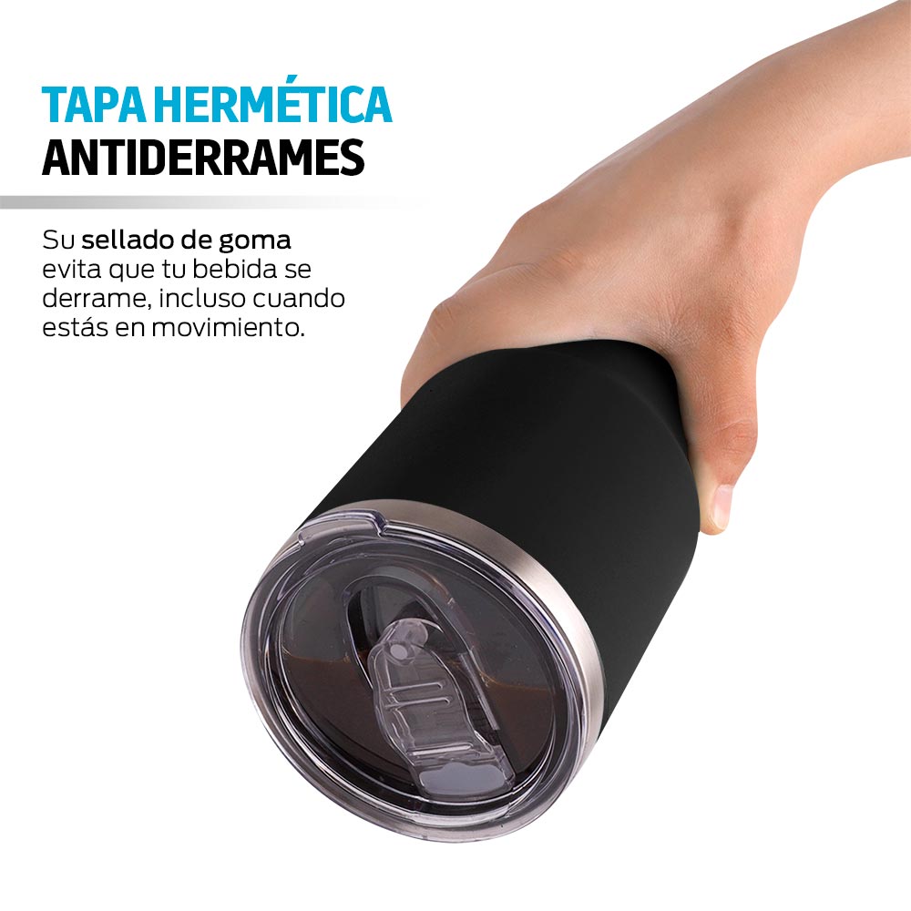 Foto 6 pulgar | Termo de Acero Inoxidable 800ml Redlemon 80079 Negro