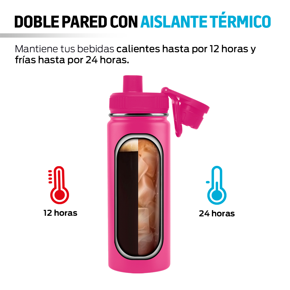 Foto 4 | Termo de Acero Inoxidable 532 ml Redlemon 79755 Rosa