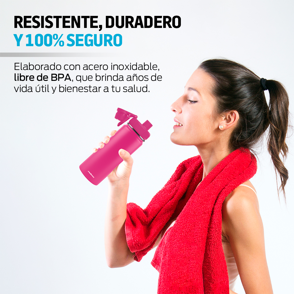 Foto 5 | Termo de Acero Inoxidable 532 ml Redlemon 79755 Rosa