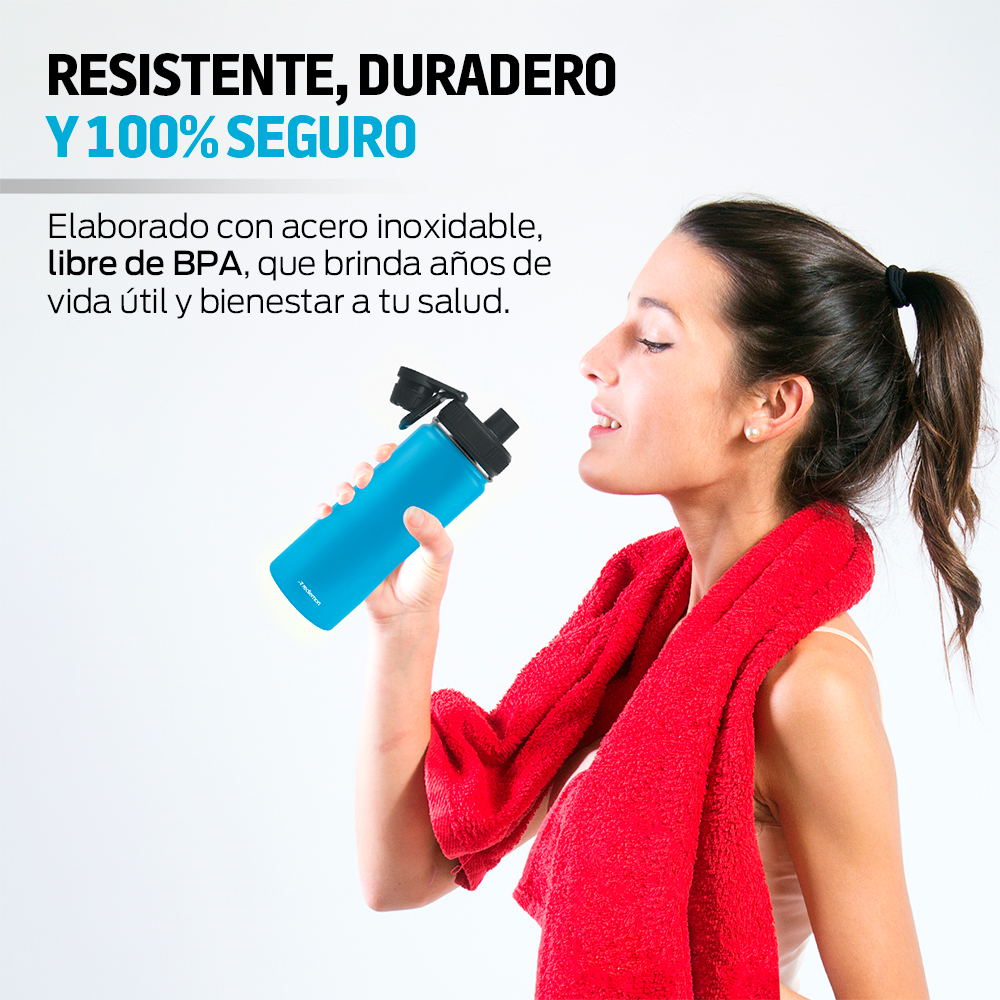 Foto 5 | Termo de Acero Inoxidable Térmico 532 ml Redlemon 79755 Azul