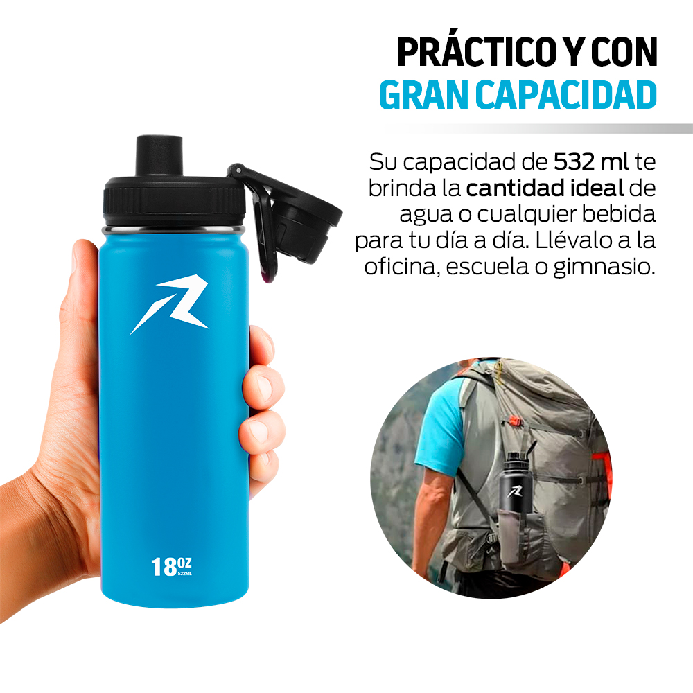 Foto 7 | Termo de Acero Inoxidable Térmico 532 ml Redlemon 79755 Azul