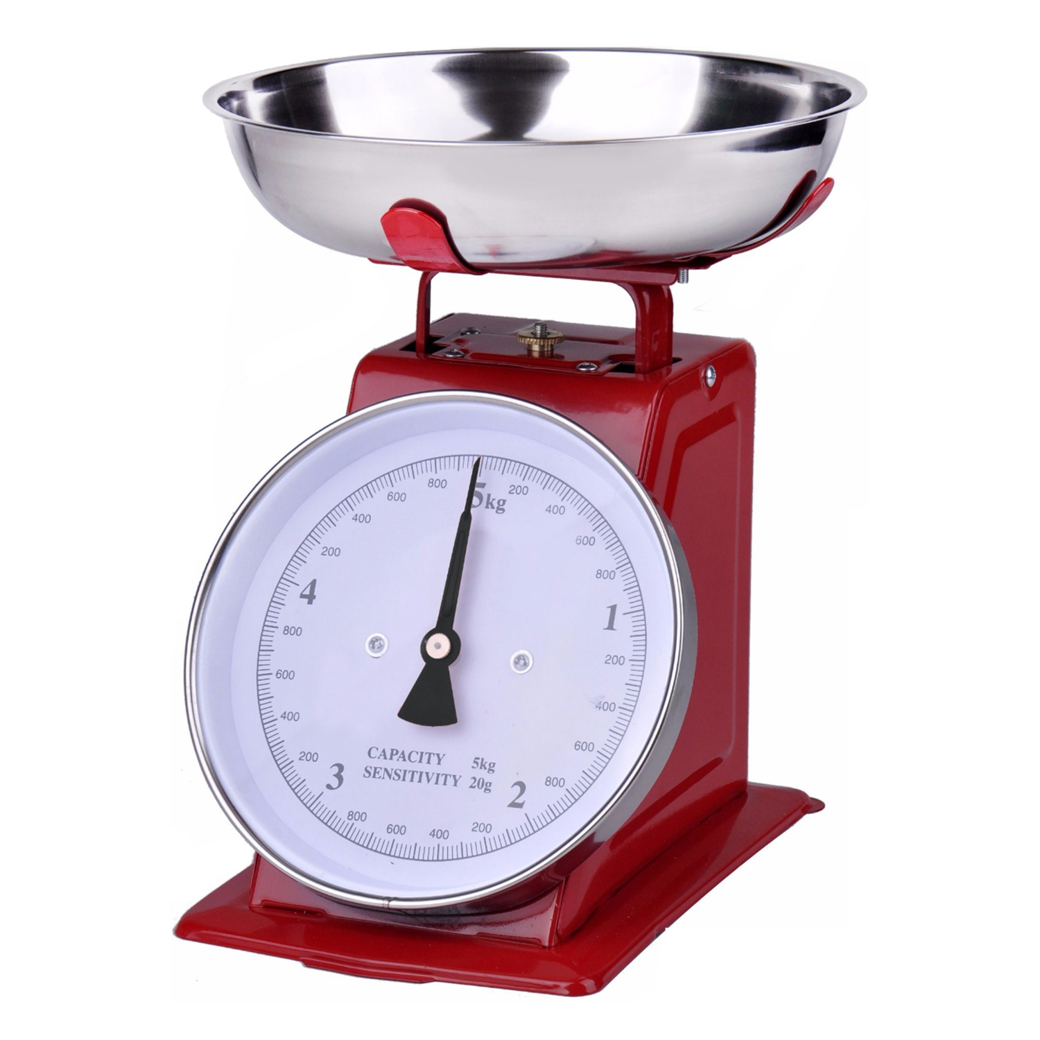 Báscula de Cocina Retro 5 kg color Rojo