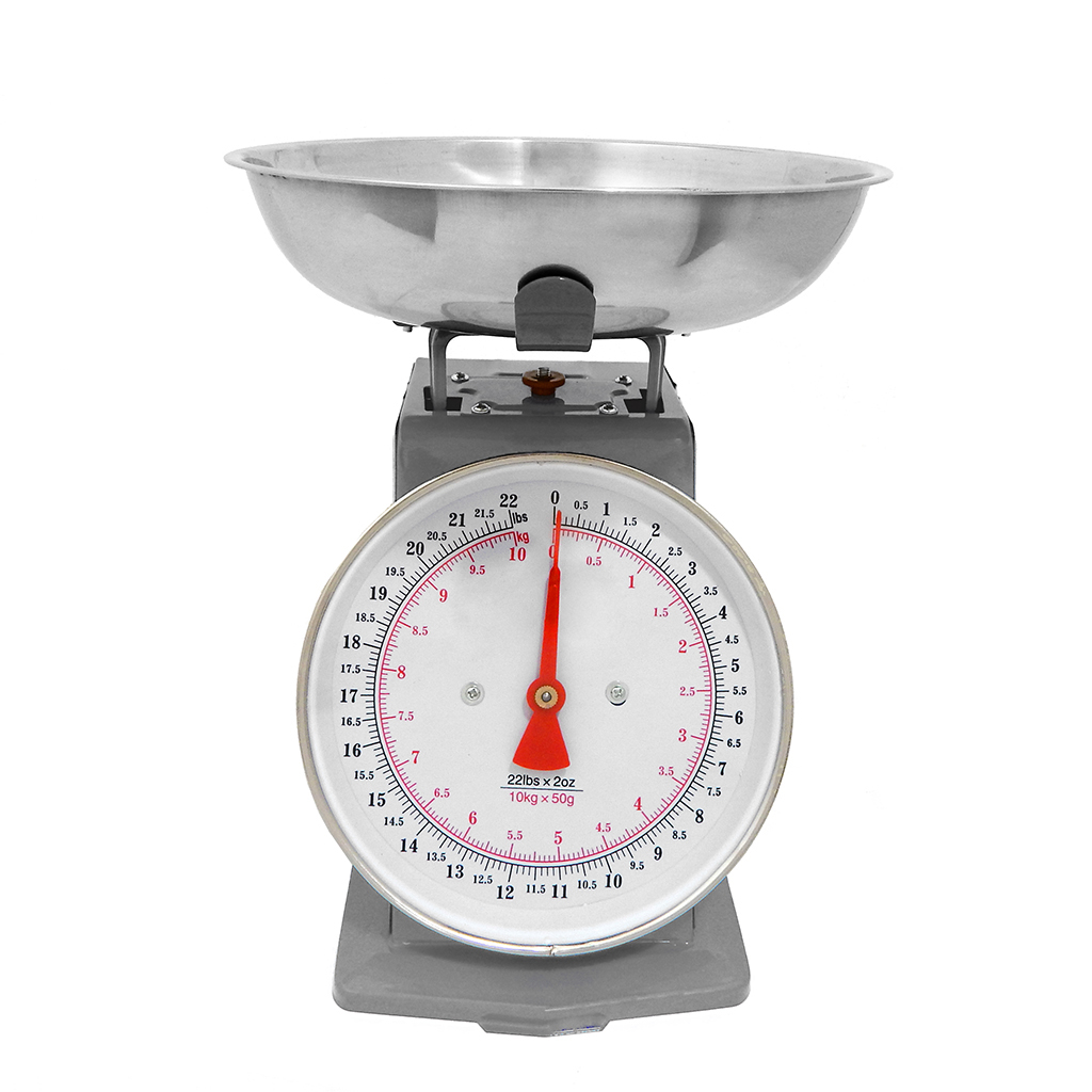 Báscula de Cocina 10 kg Retro color Gris