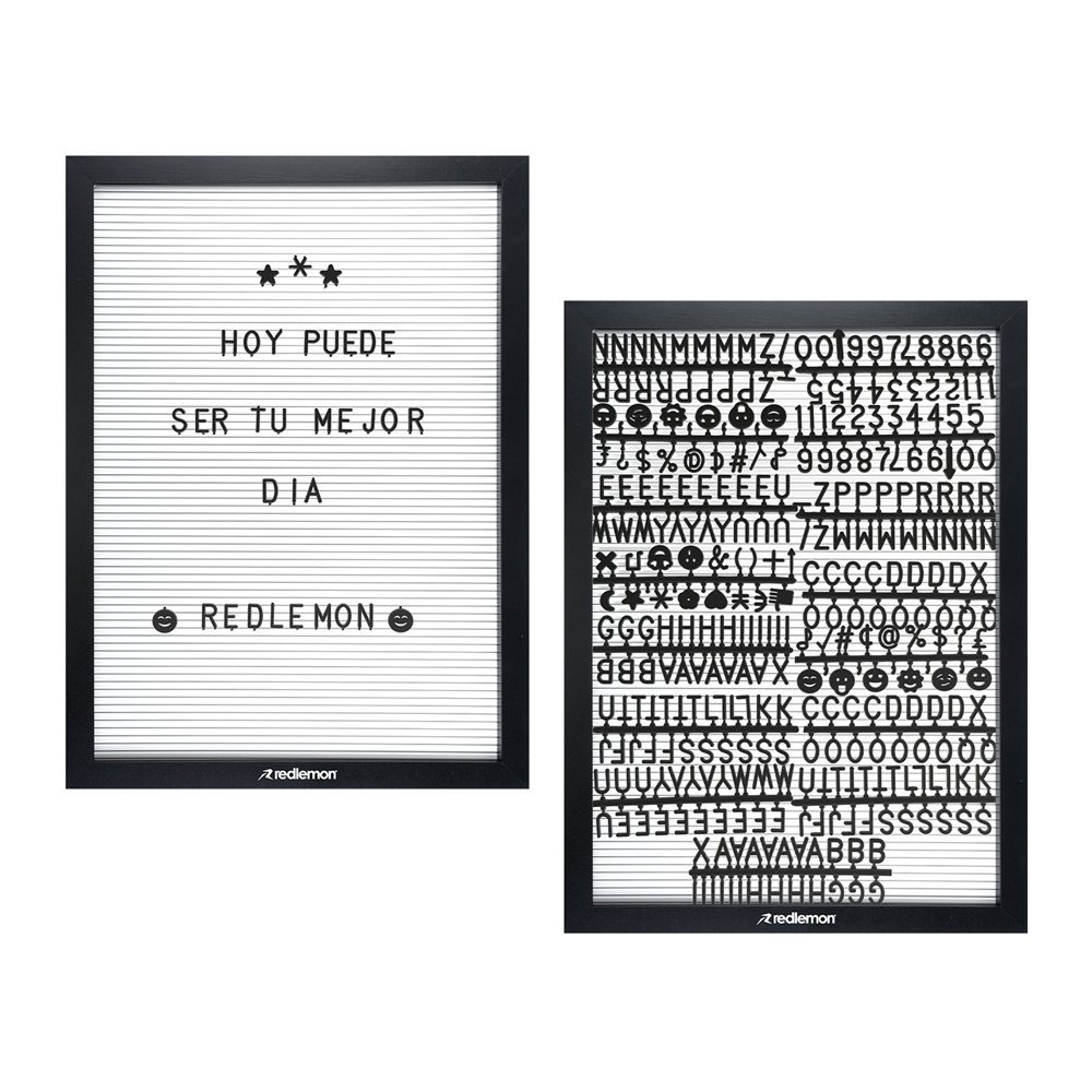 Foto 2 | Pizarrón de Madera Vintage Redlemon 79281-Wh  de Letras Intercambiables color Blanco con 340 Piezas