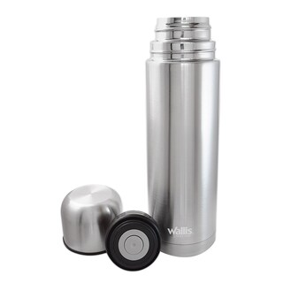Foto 2 | Termo Tipo Bala Wallis color Plateado de 500 ml Tapa Funciona Como Vaso