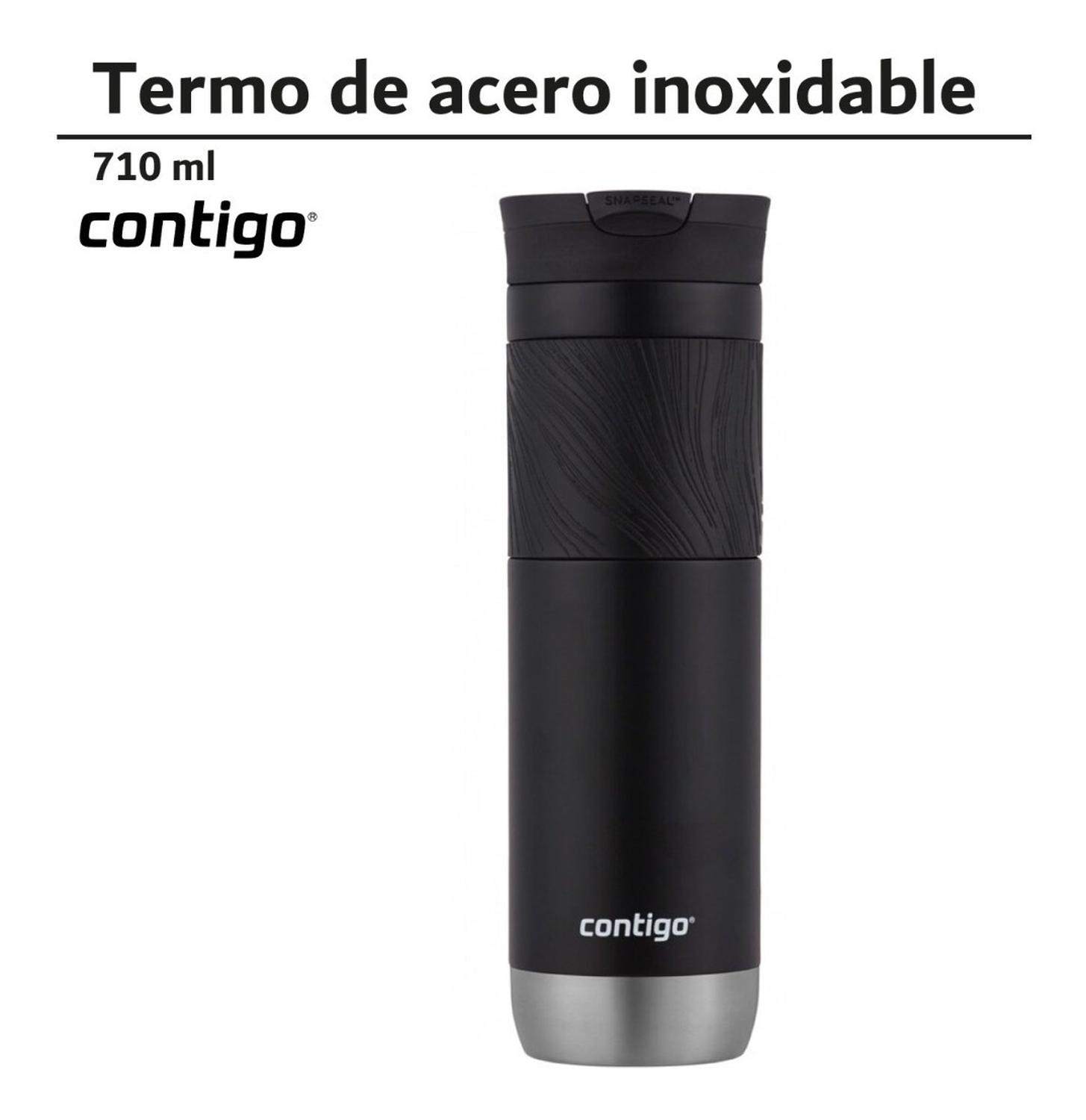 Foto 3 pulgar | Termo 24 Oz Acero Inoxidable Sistema Snapseal Byron 2.0 Licorice Contigo color Negro