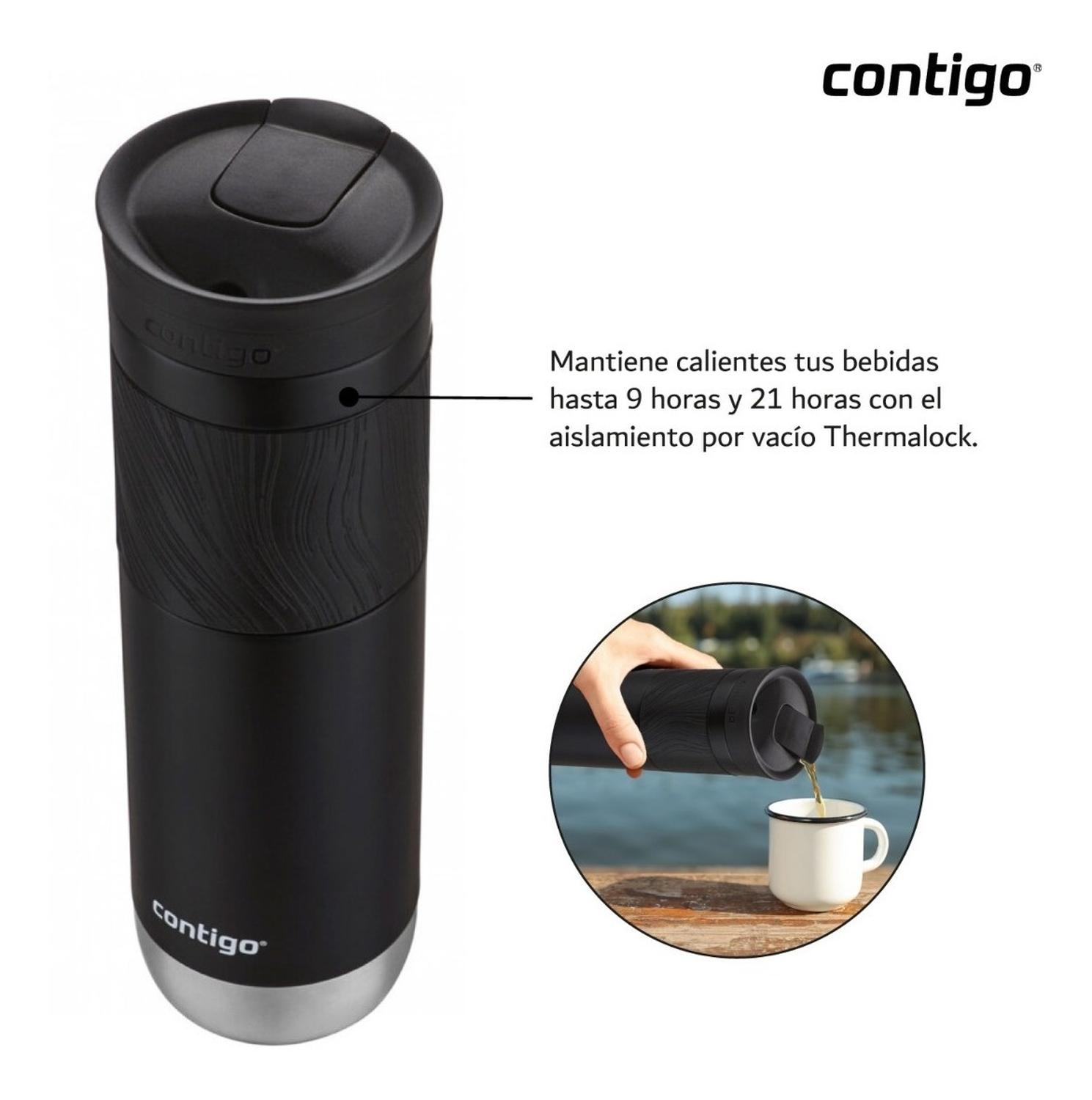 Foto 4 pulgar | Termo 24 Oz Acero Inoxidable Sistema Snapseal Byron 2.0 Licorice Contigo color Negro