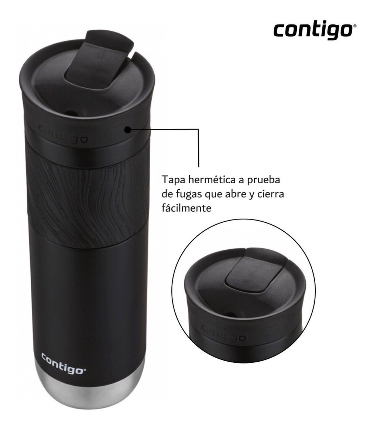 Foto 5 pulgar | Termo 24 Oz Acero Inoxidable Sistema Snapseal Byron 2.0 Licorice Contigo color Negro