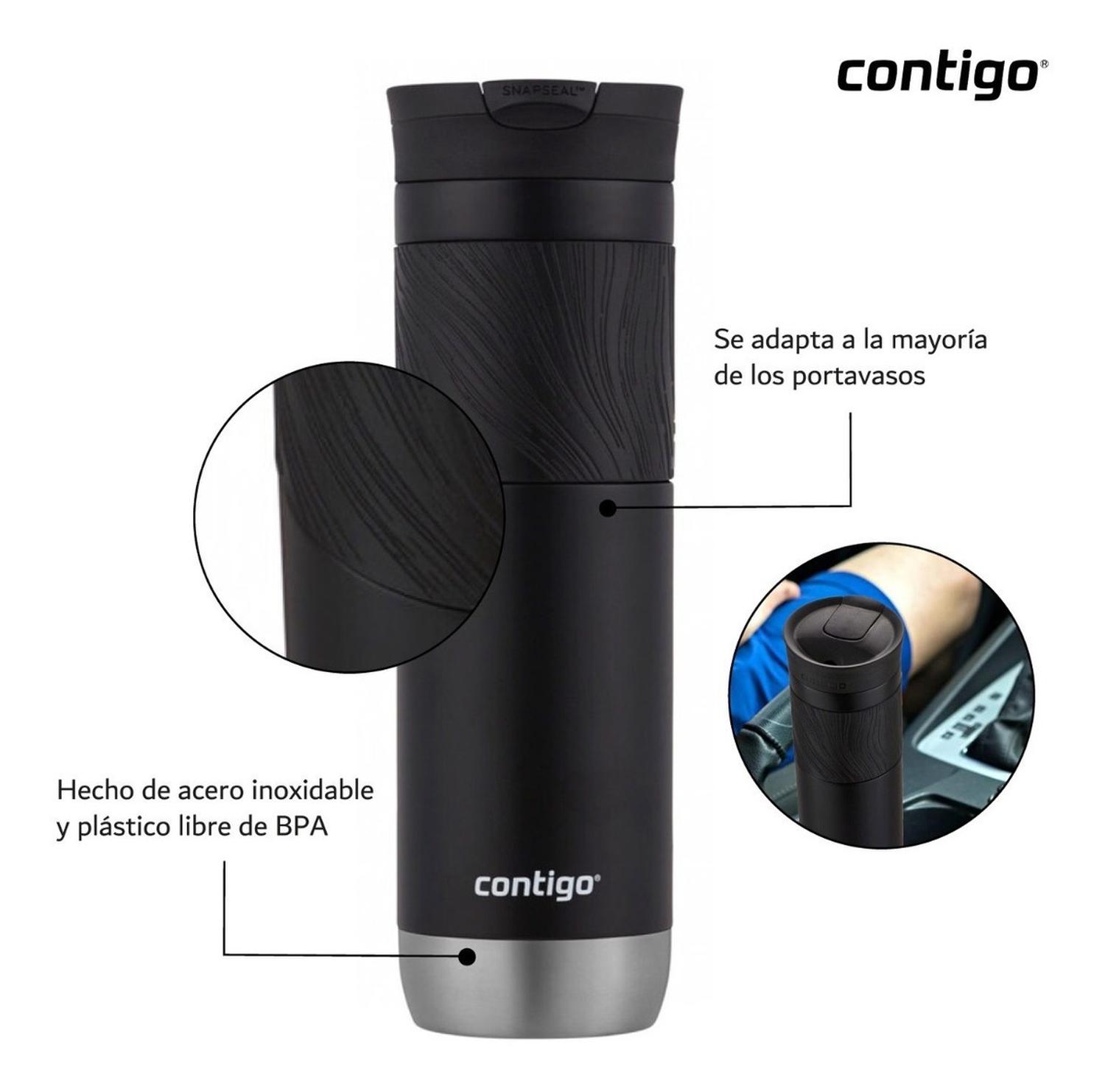 Foto 7 pulgar | Termo 24 Oz Acero Inoxidable Sistema Snapseal Byron 2.0 Licorice Contigo color Negro