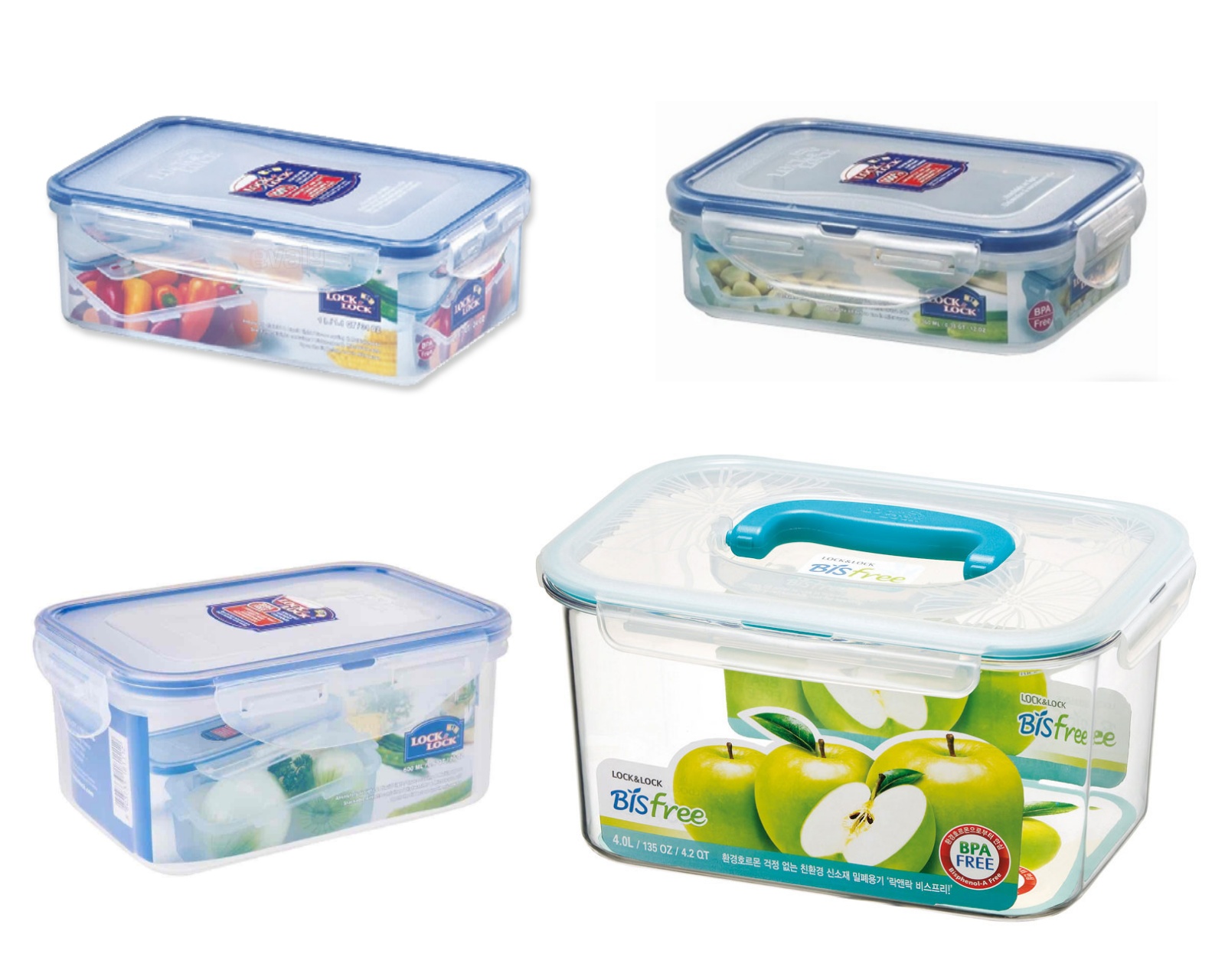 Foto 1 | Set de Contenedores Lock & Lock Hpl012 Rectangulares