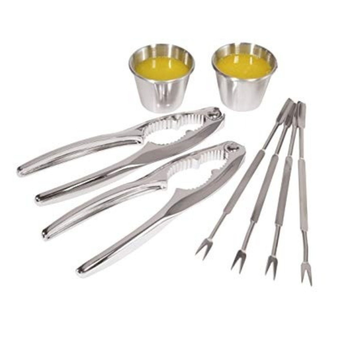 Juego de Utensilios para Mariscos Oggi 5023 de Acero Inoxidable color Plata