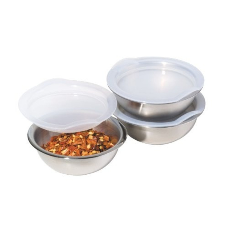 Set 3 Contenedores de Acero Inoxidable Oggi 5130 de 3 Oz.