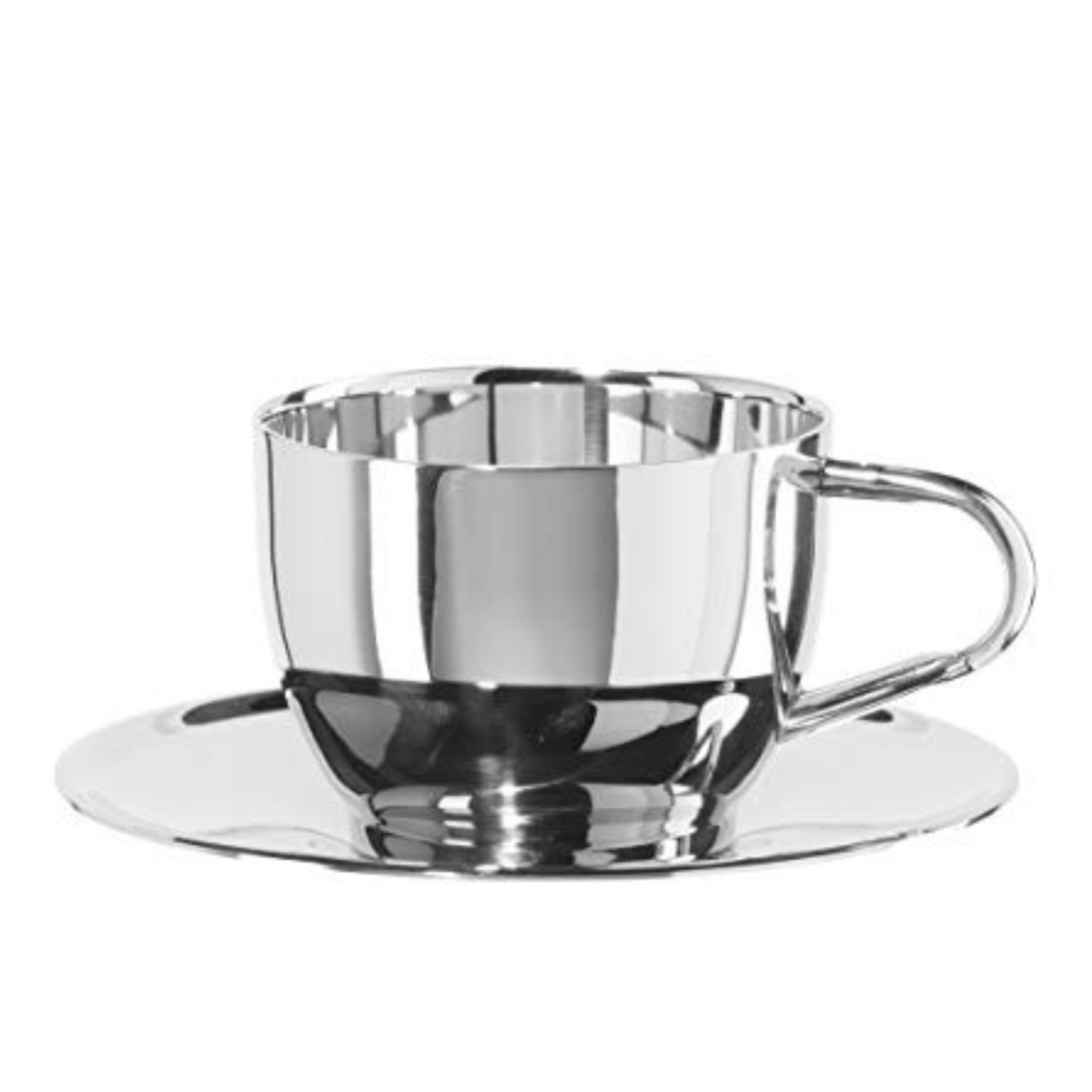 Foto 2 pulgar | Taza y Plato para Espresso Oggi 6595 de 240 ml color Plata