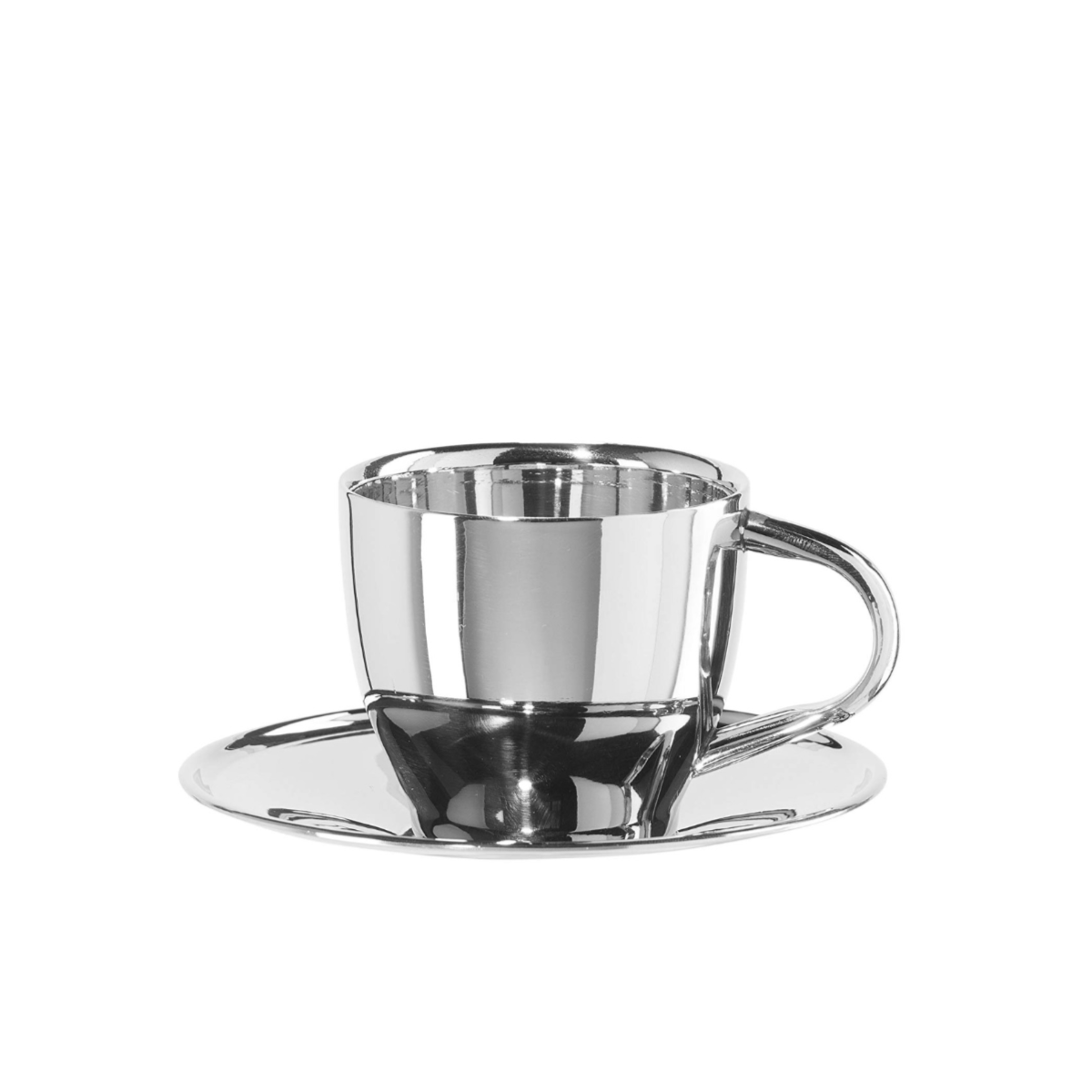 Taza y Plato para Espresso Oggi 6593 color Plata