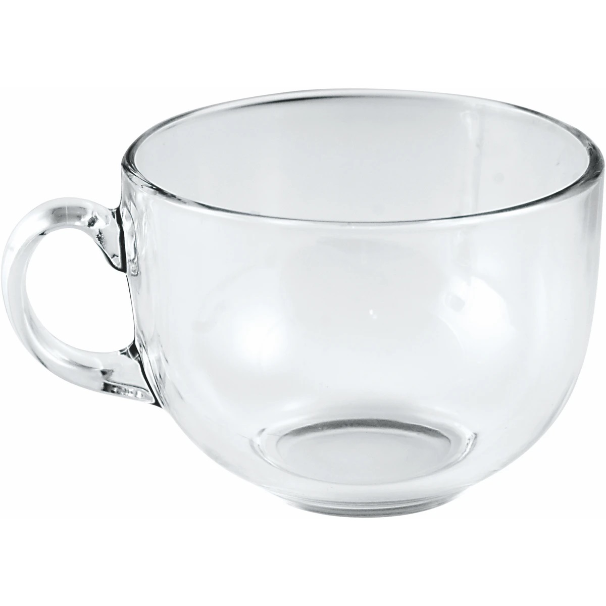 Juego de 4 Tazas Jumbo de Vidrio de 700 ml Borgonovo Transparente