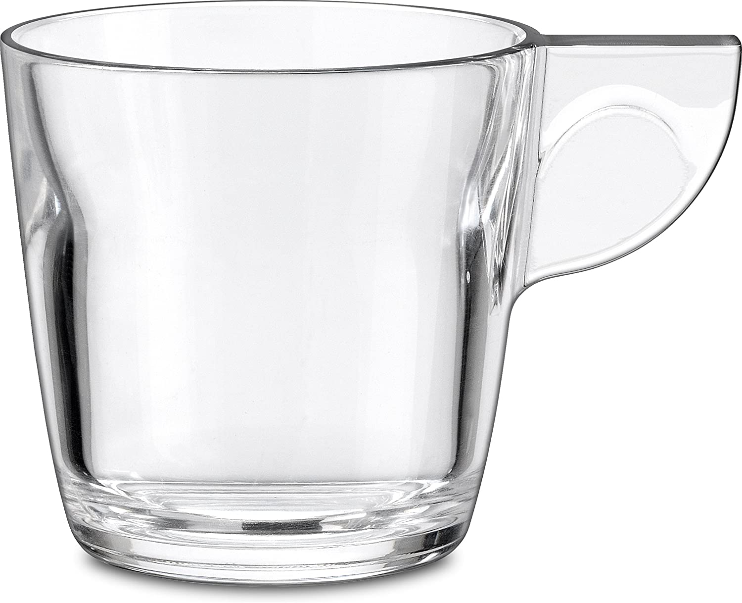 Juego de 6 Tazas de Vidrio de Cappuccino 280 ml Borgonovo Transparente