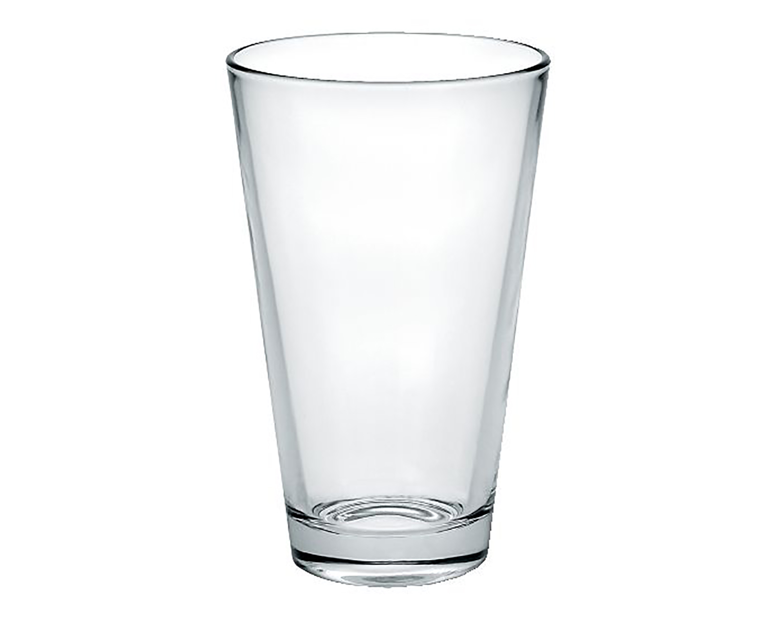 Juego de 6 Vasos de Vidrio de 330 ml Borgonovo Conic Transparente