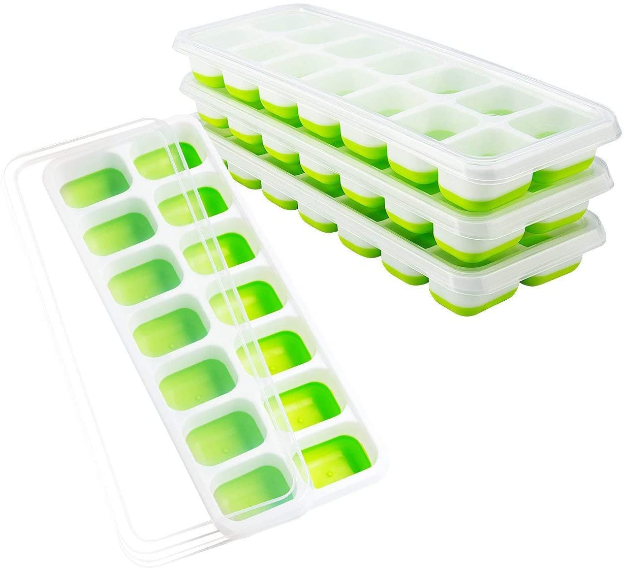 Moldes para Cubos de Hielo de U Chef color Verde Set de 4 Bandejas