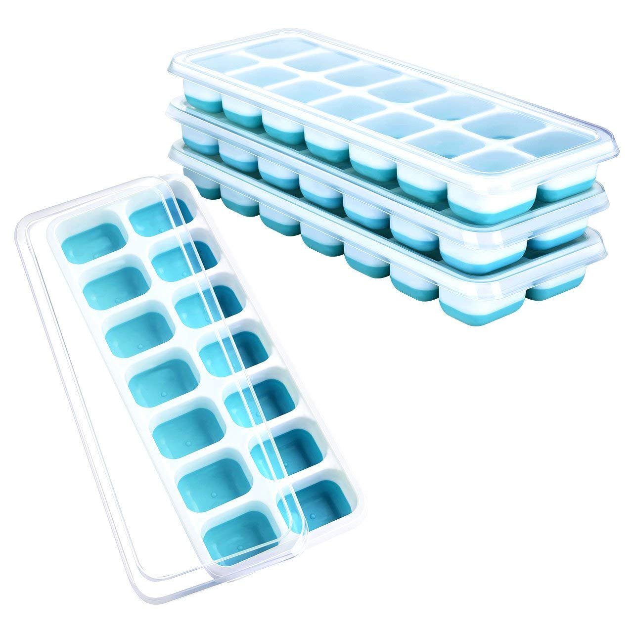 Moldes para Cubos de Hielo U Chef color Azul Set de 4 Bandejas