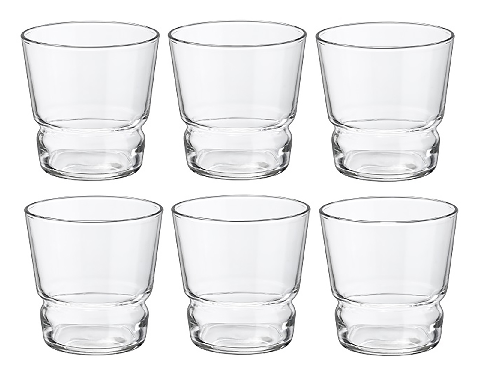 Juego de 6 Vasos de Vidrio Borgonovo Brera de 220 ml