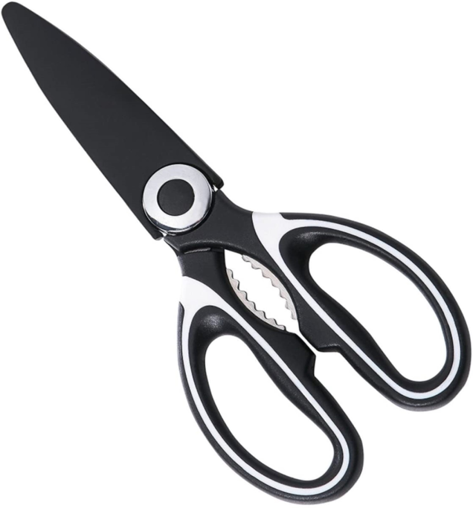 Tijeras De Cocina U Chef color Negro de Acero Inoxidable para Cortar Carne Multiusos