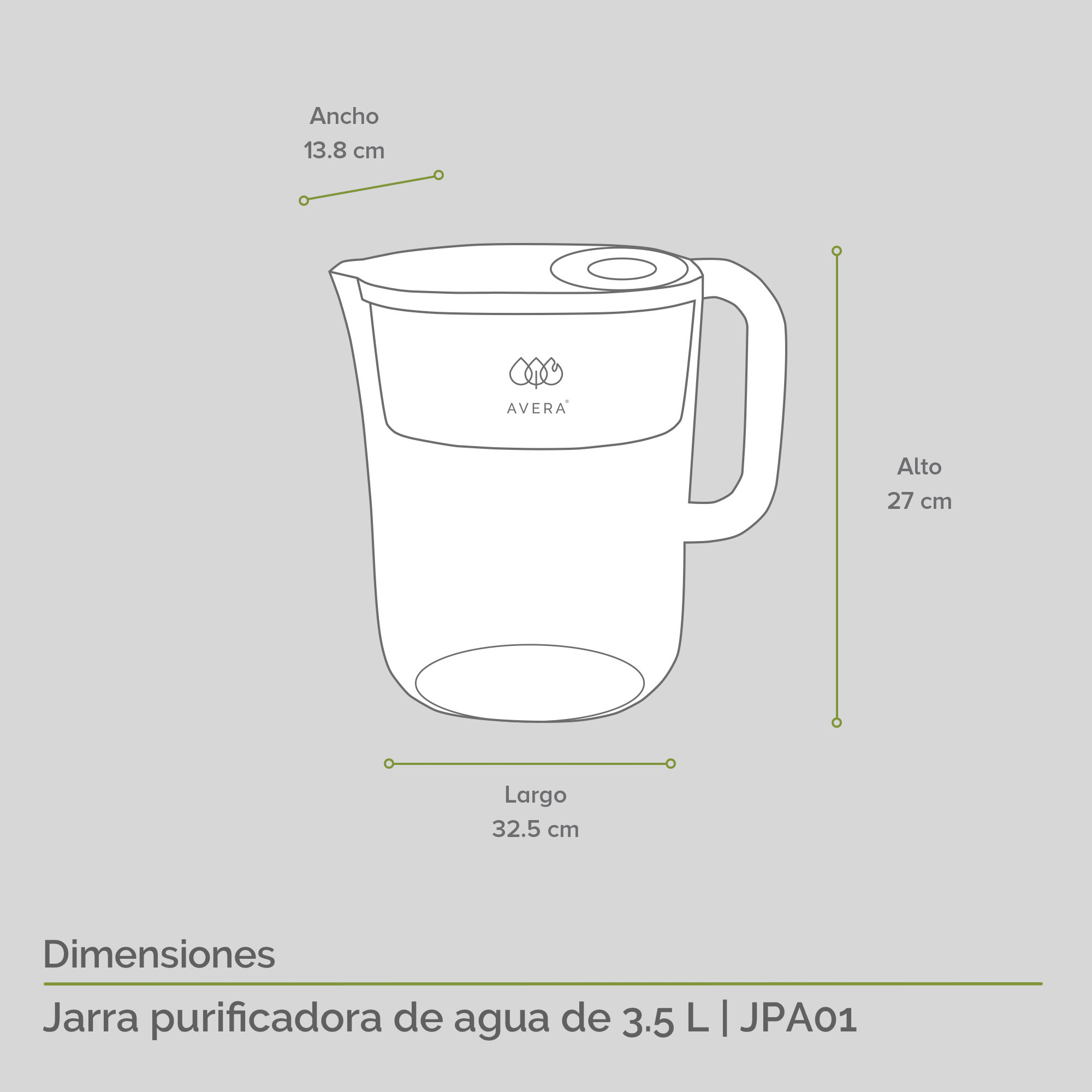 Foto 4 pulgar | Jarra Purificadora de Agua Avera Frjpa01 color Blanco de 3.5 l Carbón Activado