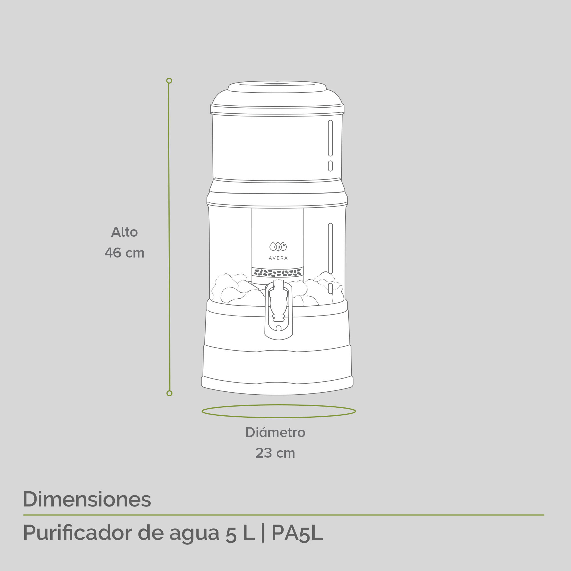 Foto 4 pulgar | Purificador de Agua Avera Pa5l color Blanco de 5 l con 3 Etapas de Purificación Carbón Activado