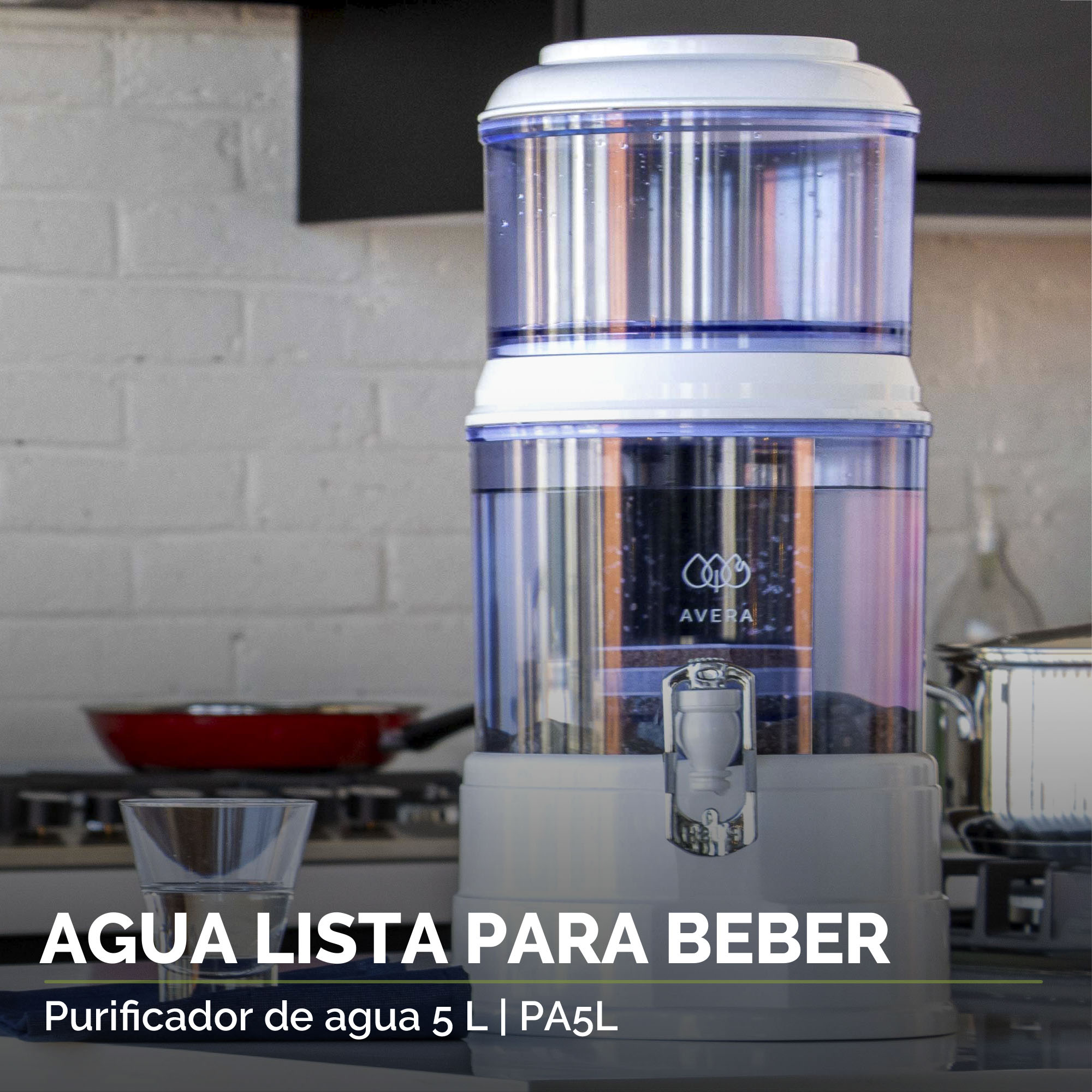 Foto 7 pulgar | Purificador de Agua Avera Pa5l color Blanco de 5 l con 3 Etapas de Purificación Carbón Activado